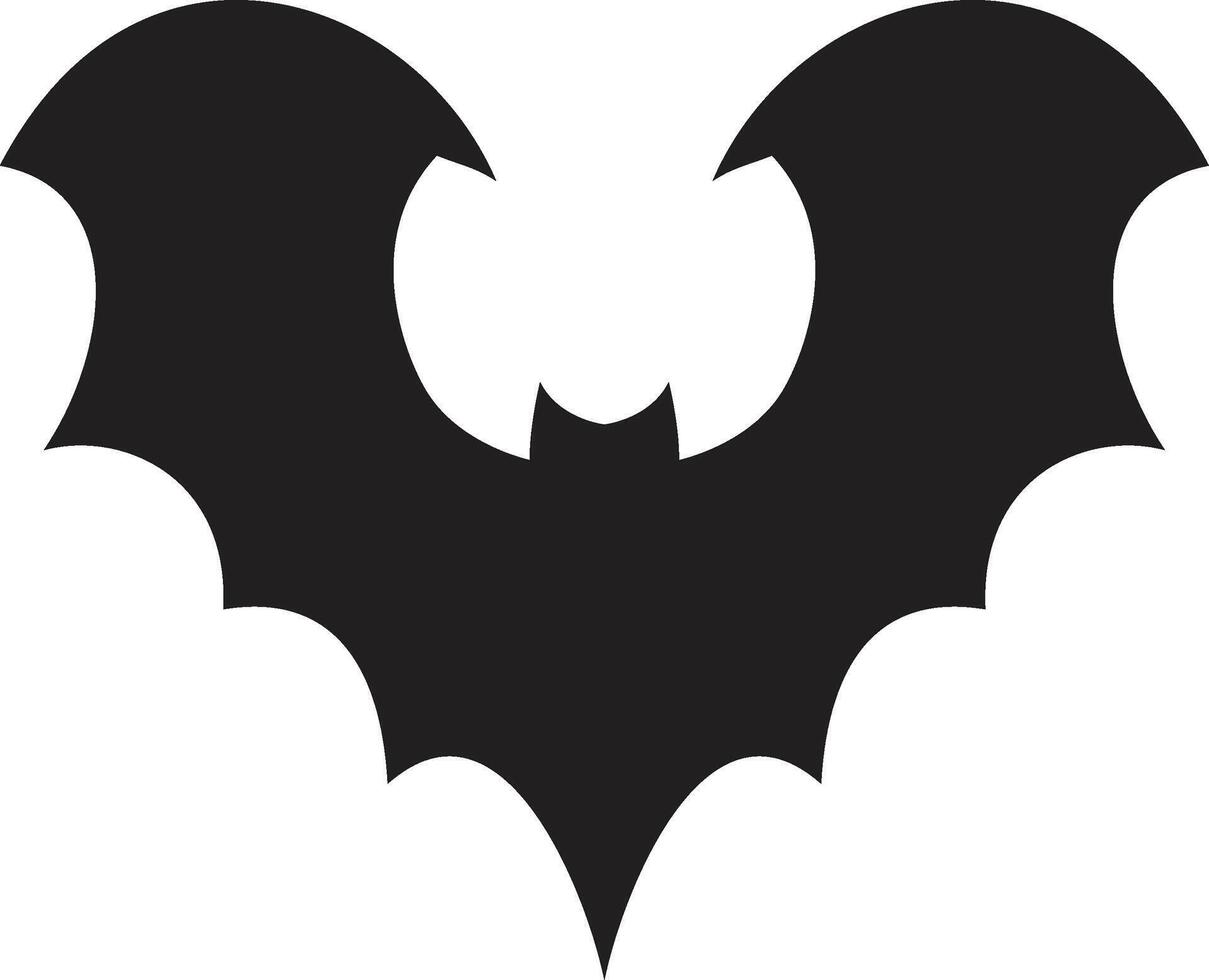 Stylized illustration of a bat spreading its wings, creating a spooky and ominous atmosphere perfect for halloween projects vector
