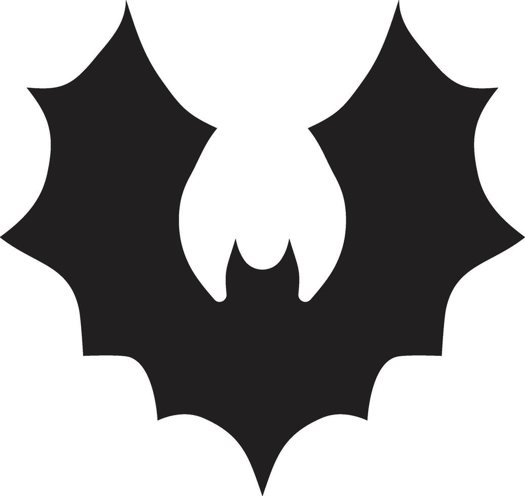 Stylized illustration of a bat in flight with spread wings, creating a spooky and mysterious atmosphere perfect for halloween projects or any design needing a touch of darkness vector