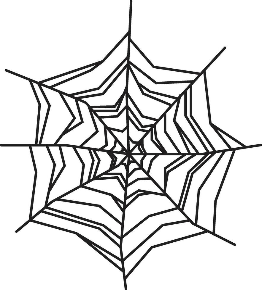 Intricate spiderweb design featuring concentric circles and radiating lines, creating a captivating visual representation of nature's delicate artistry vector