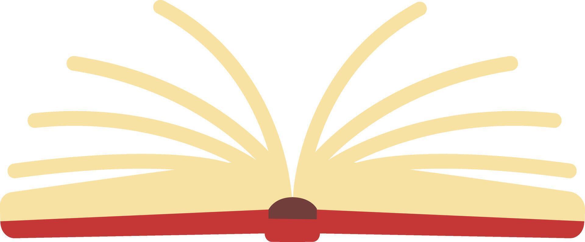 Open book lying down showing its pages, spreading knowledge, culture, and the pleasure of reading, inviting viewers to immerse themselves in captivating stories vector