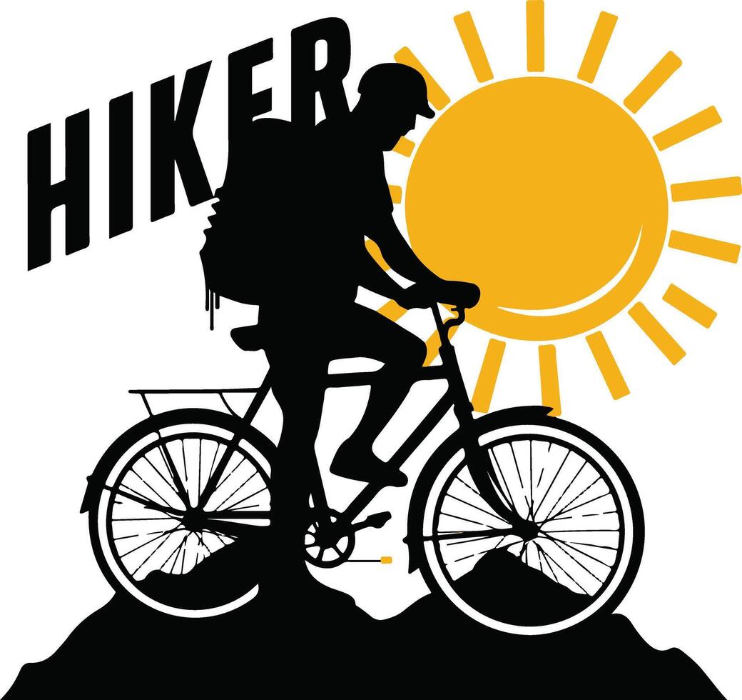 A t-shirt design with a vintage retro bike vector
