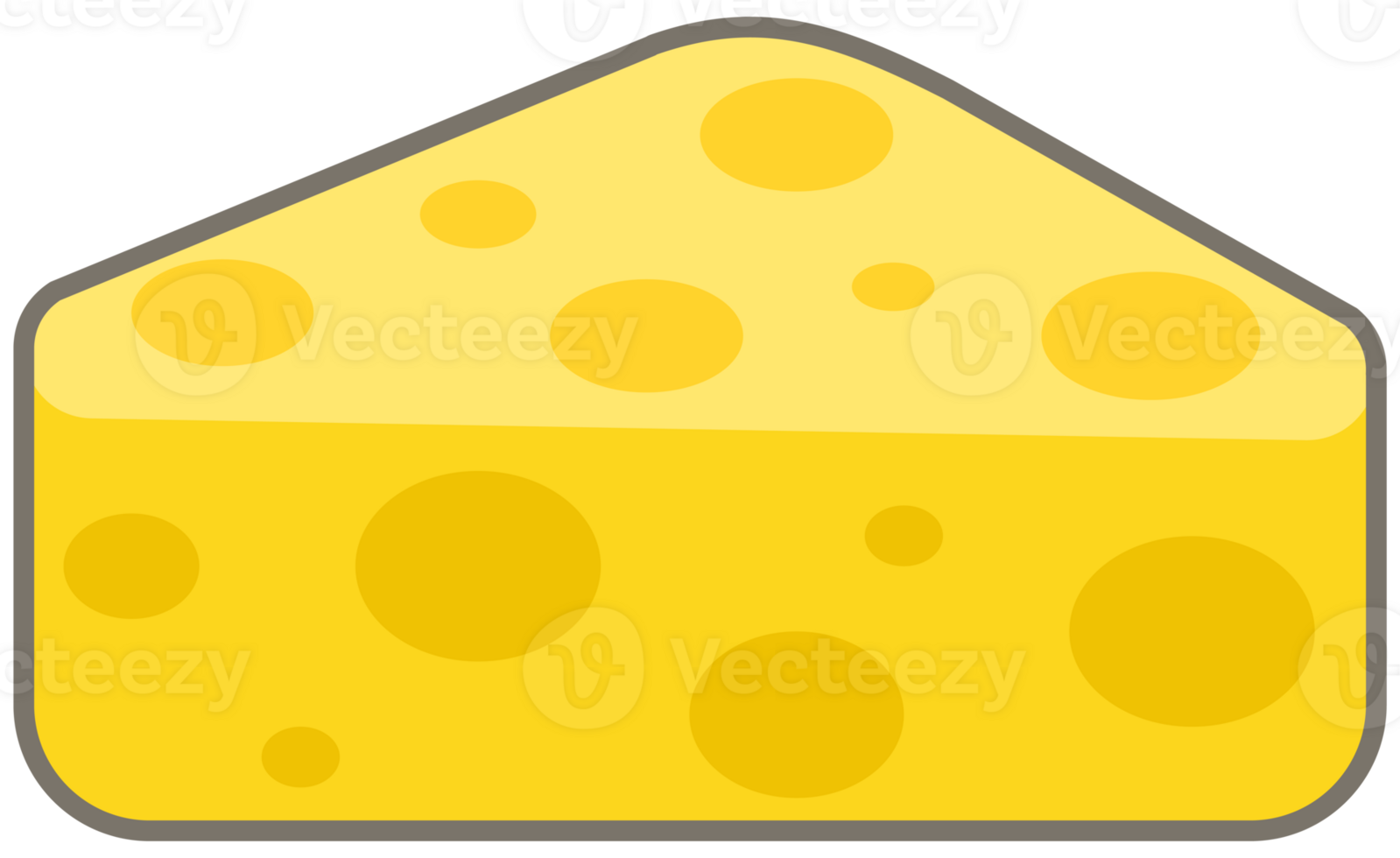 Kid Hand Drawn Cute Fast Food Elements piece of cheese png