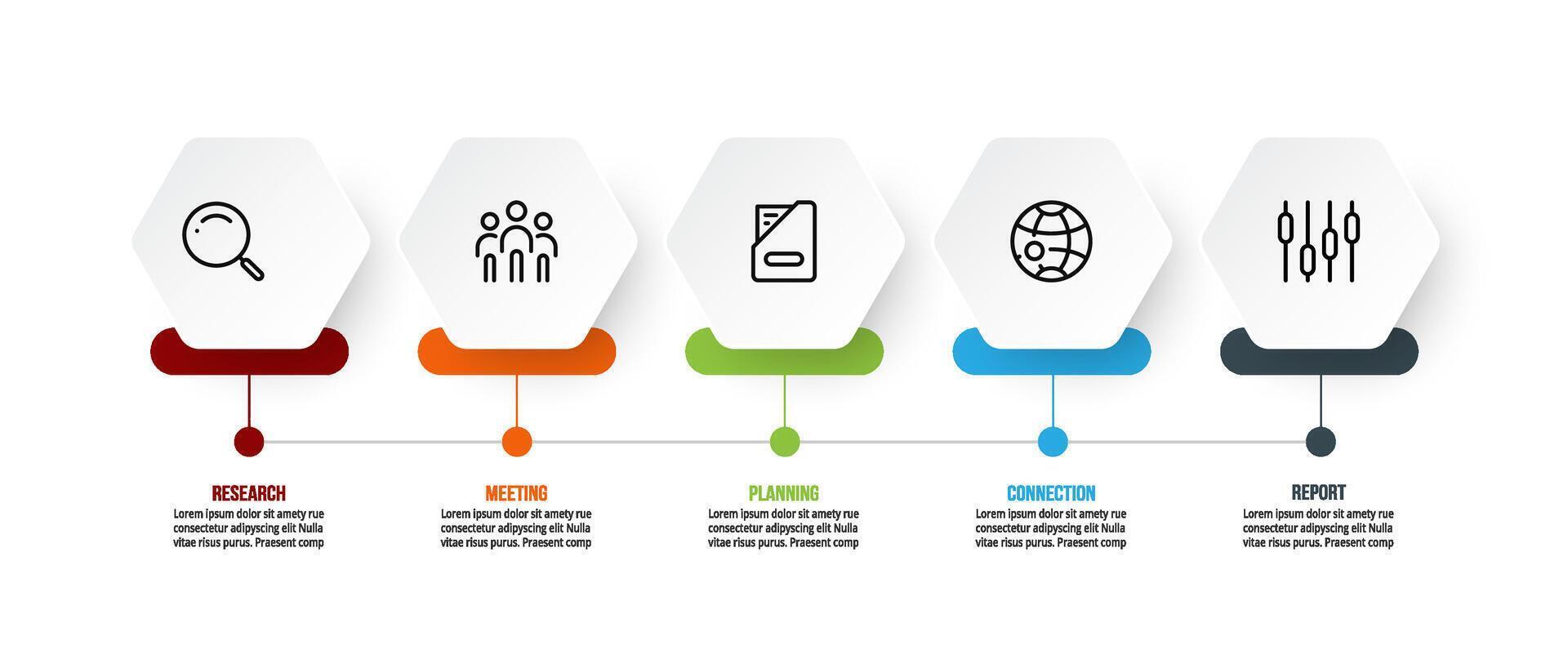 Business timeline infographic template. vector