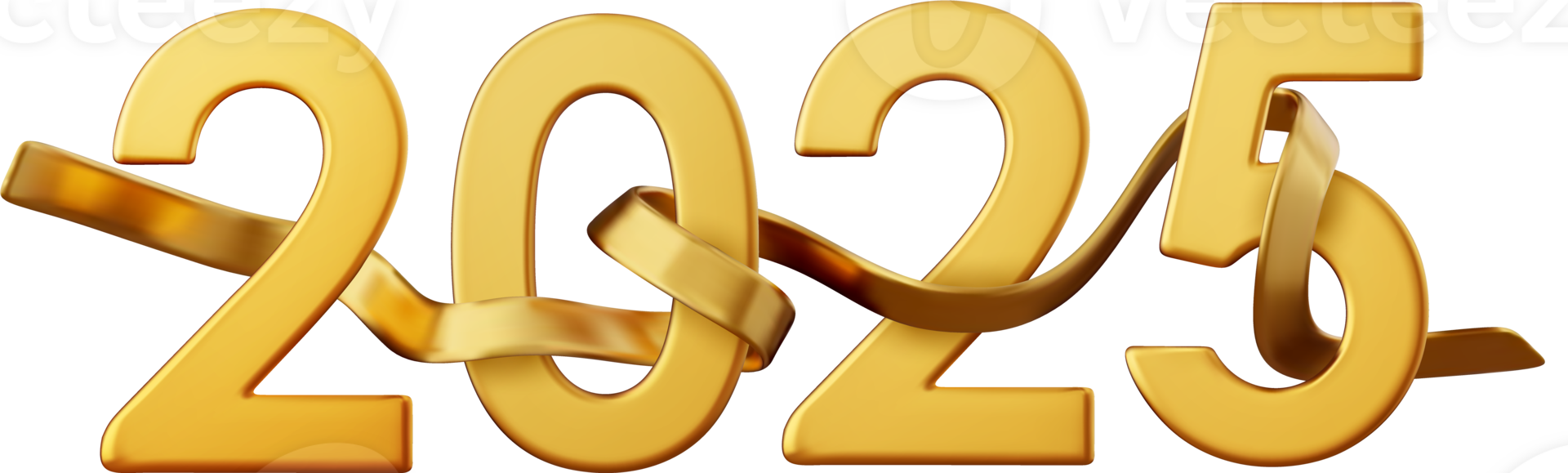 3d Happy New year 2025 numbers. png