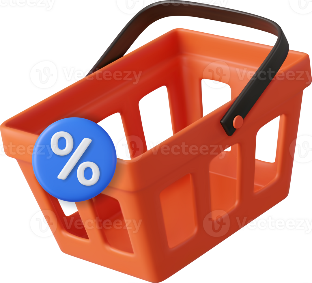 3d shopping carrello con sconto. png