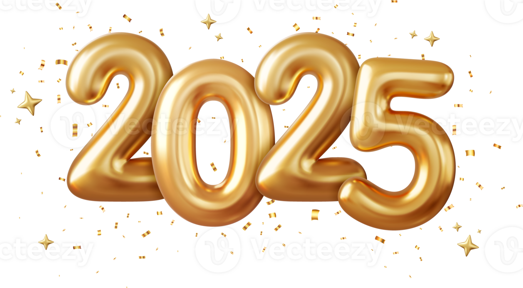 3d Gold Foil Balloons 2025 png