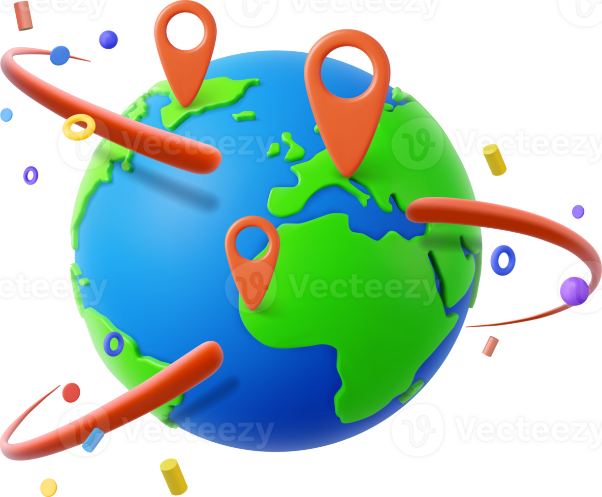 3d earth globe png