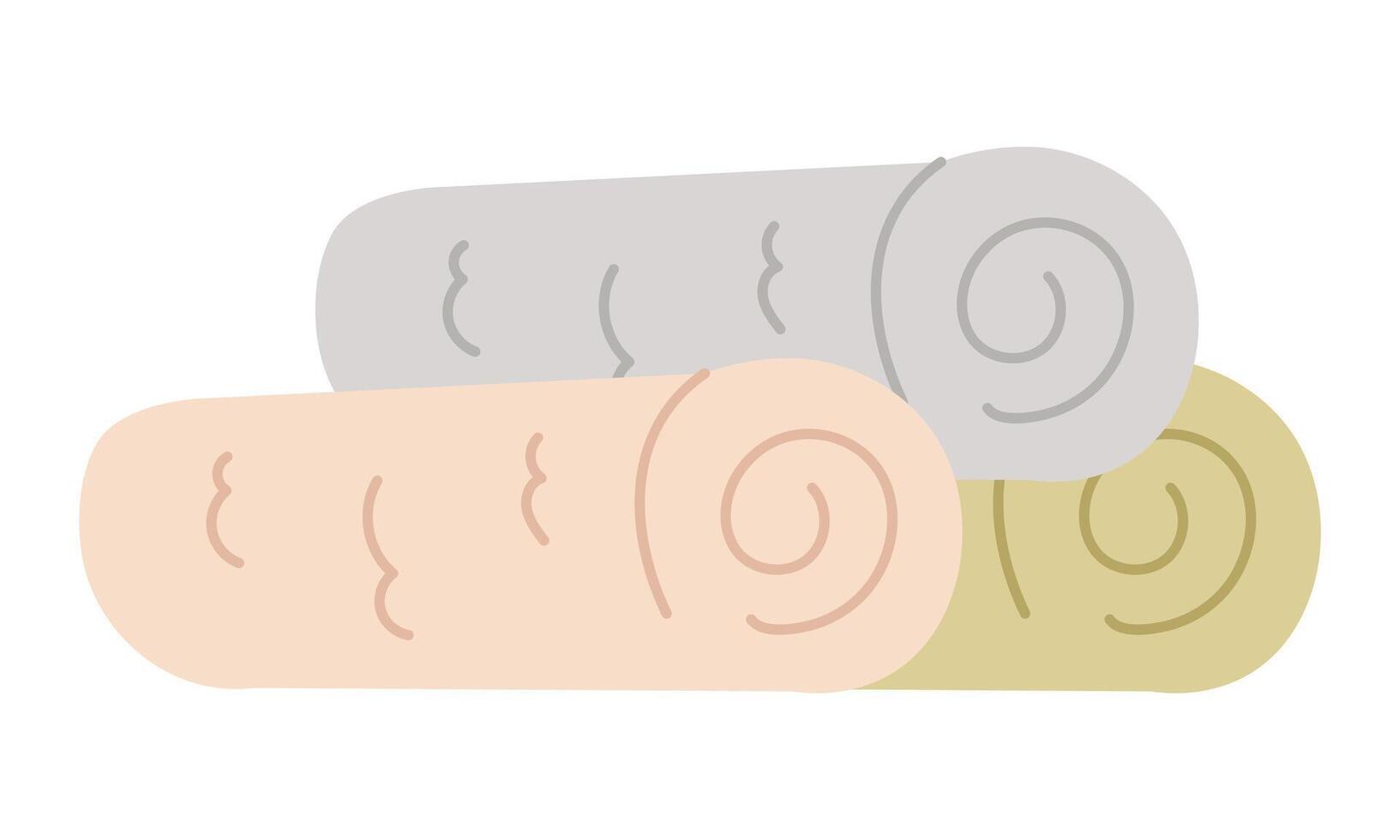 Sauna towels for wellness and relaxation. illustration. vector