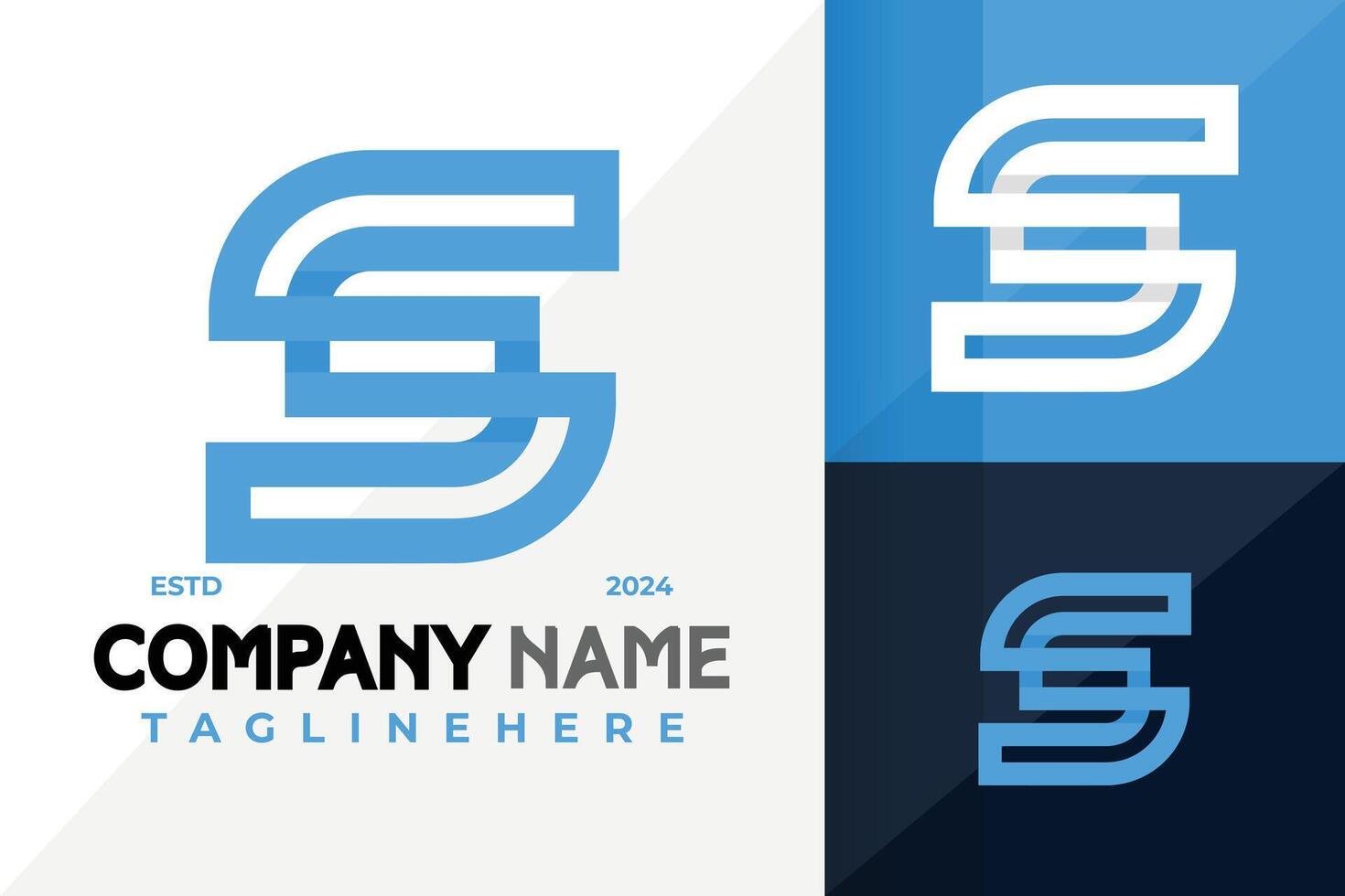 Letter S Connect Logo Icon Design vector