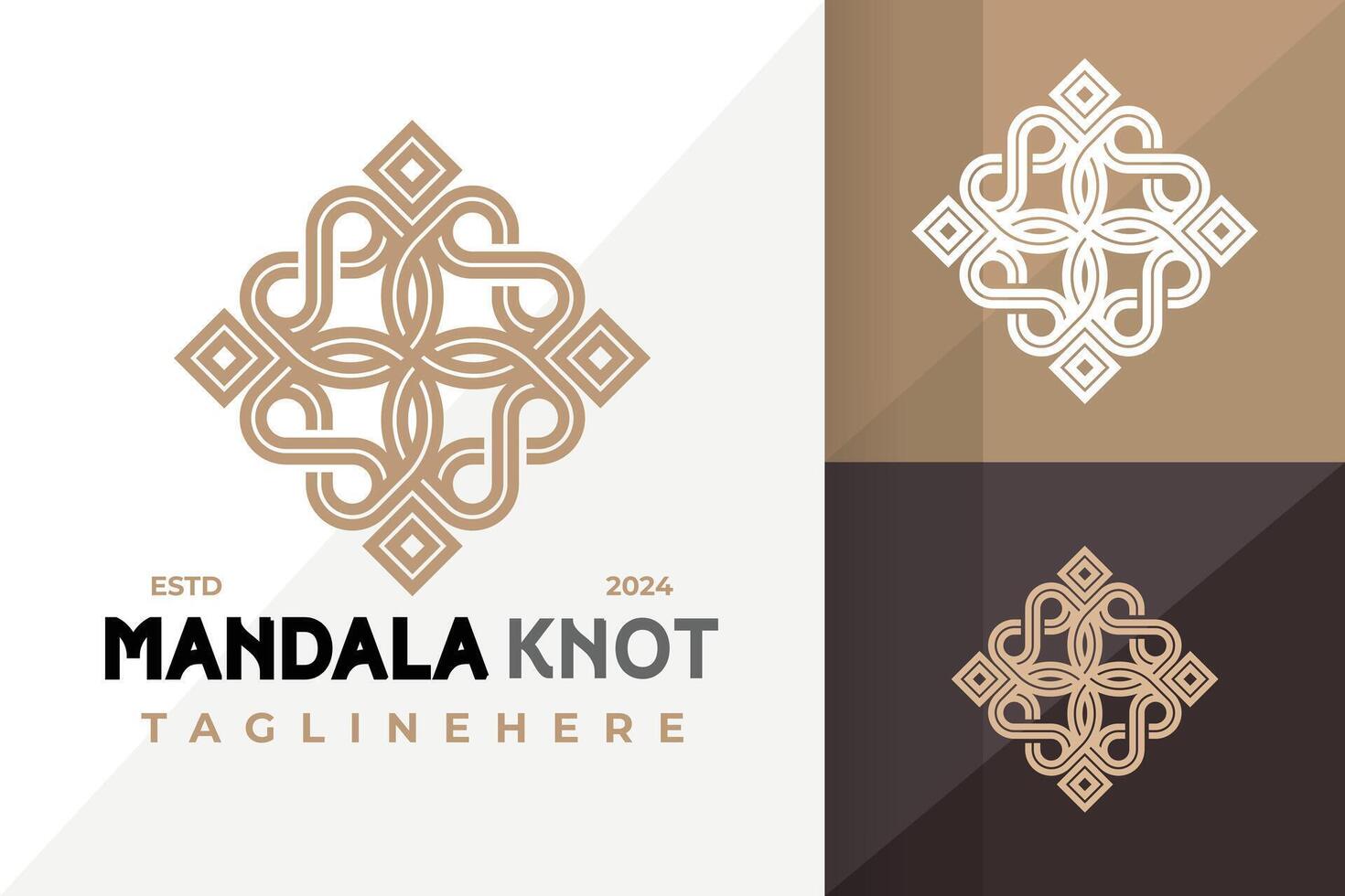 Mandala Knot Ornament Logo Icon Design vector
