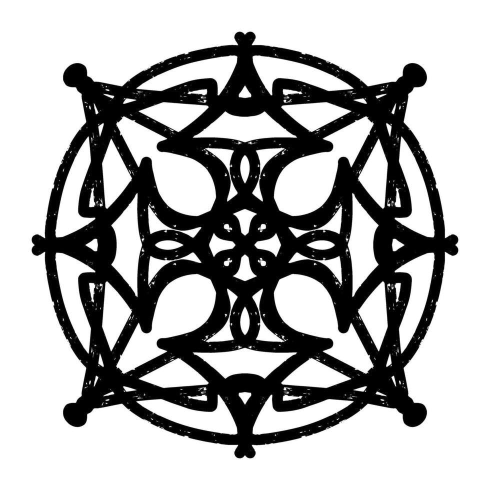 a black and white drawing of a celtic knot vector