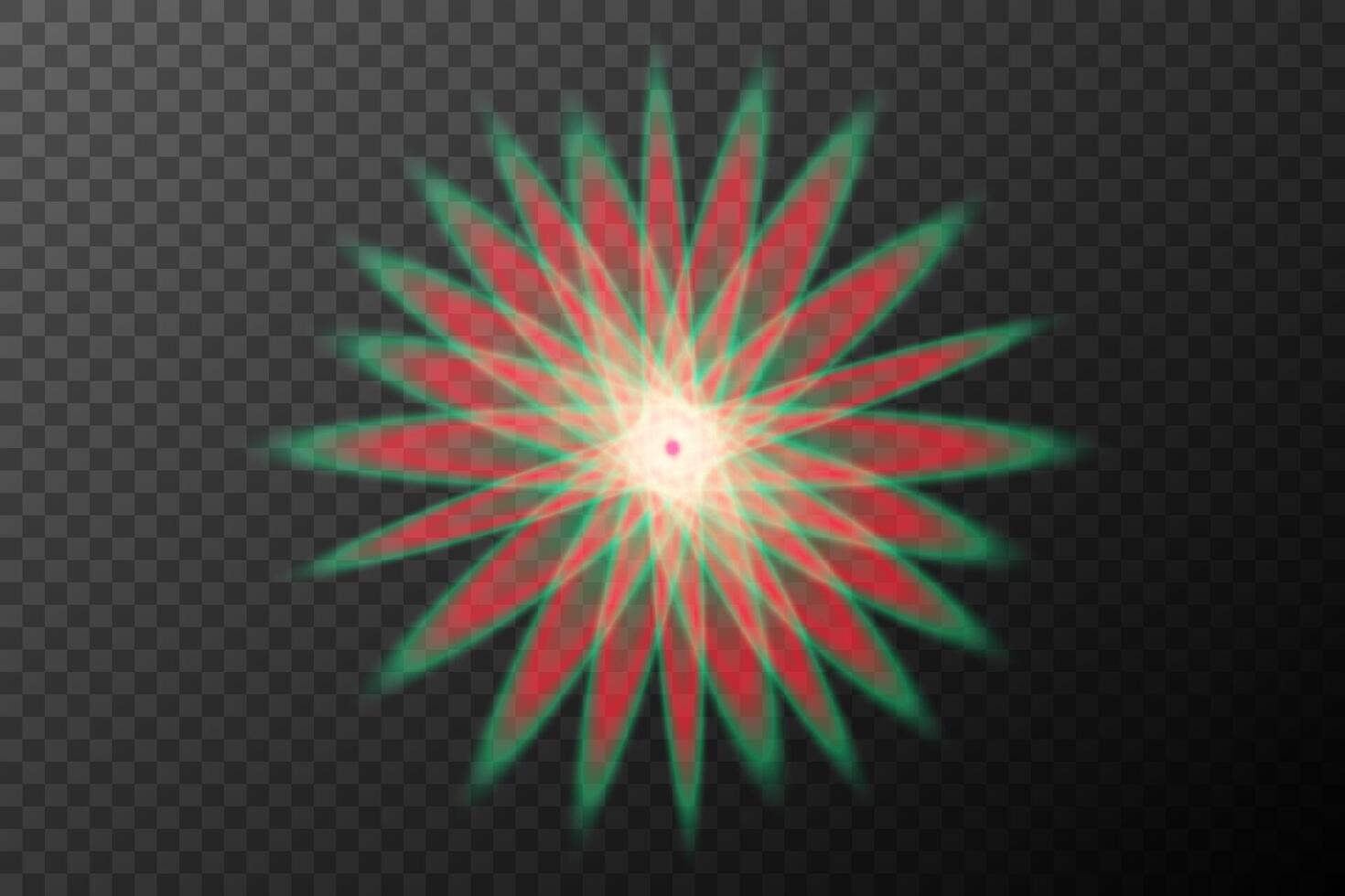 a red and green flower on background vector