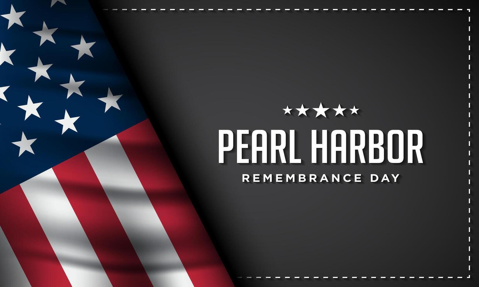 National Pearl Harbor Remembrance Day Background Design. vector