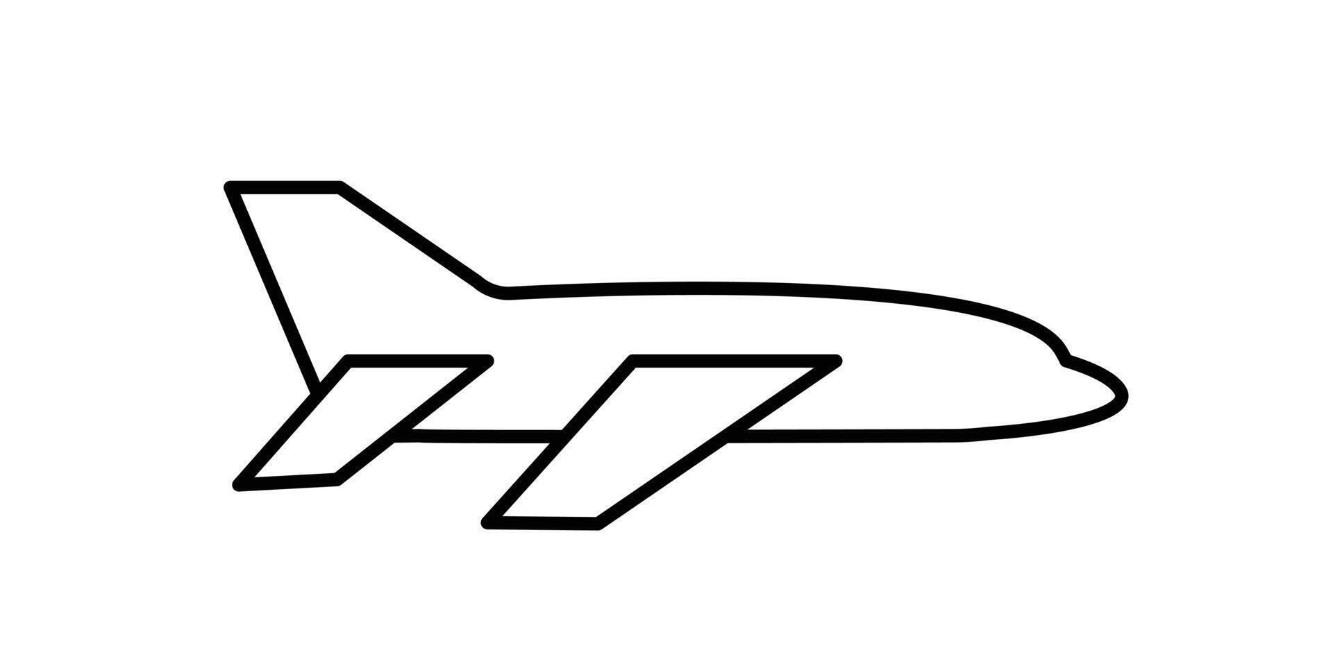 Airplane icon illustration. Plane icon. Commercial plane illustration vector