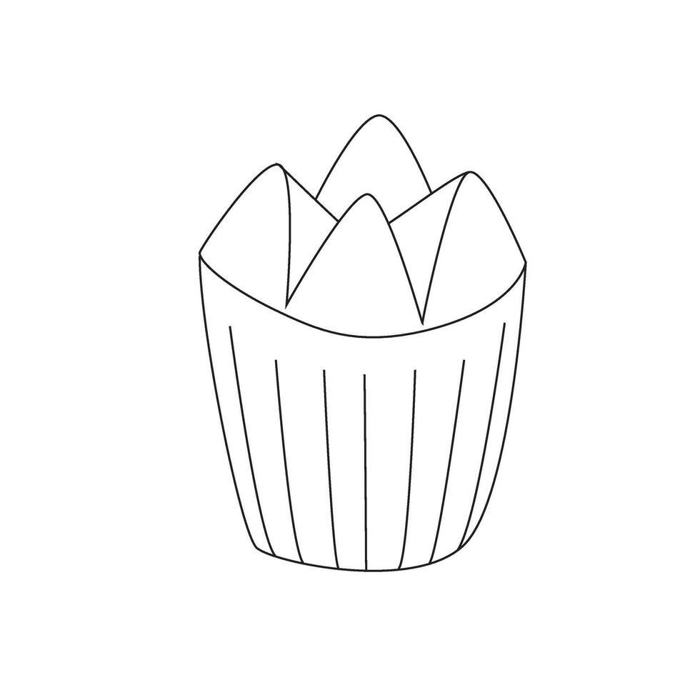bolu kukus Indonesian Snack Outline Illustration vector