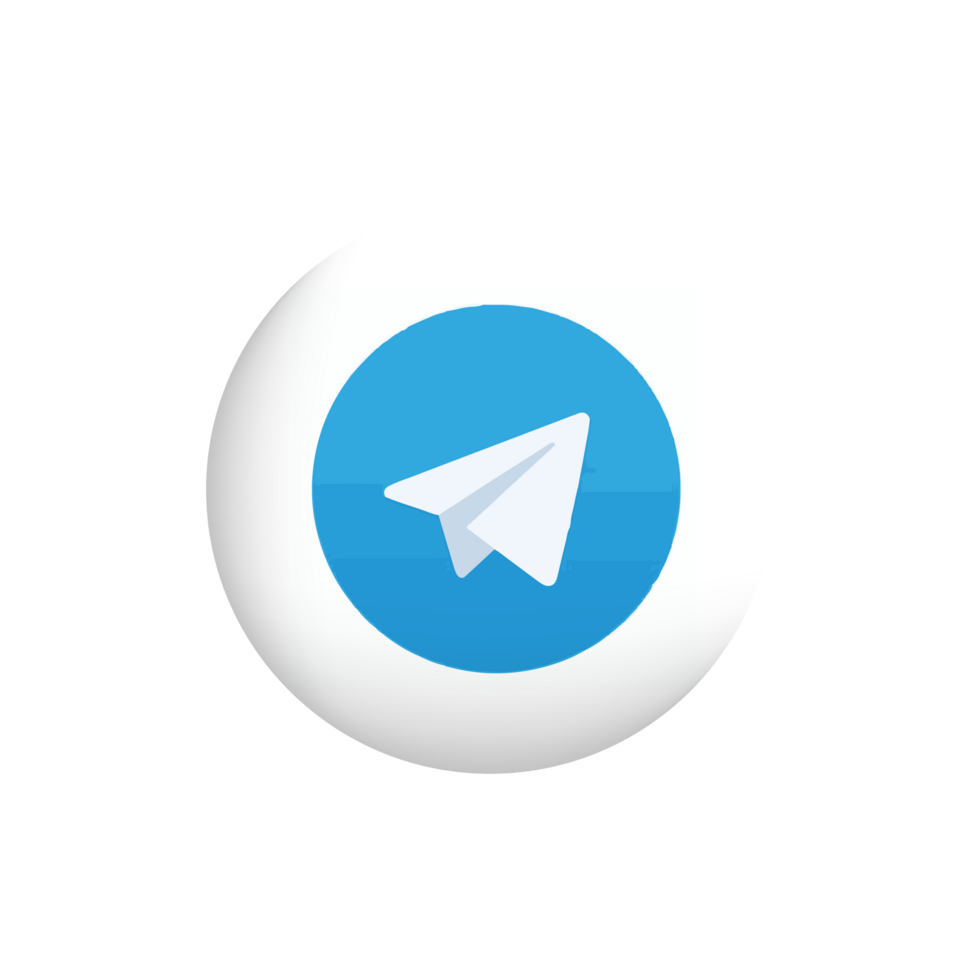 Telegram app icon blue and white color png