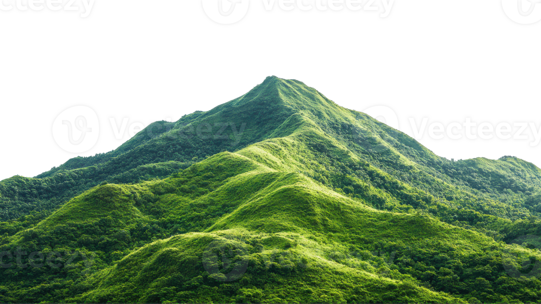 Lush green mountains with rolling hills create serene landscape, showcasing natures beauty and tranquility. vibrant greenery invites exploration and adventure png