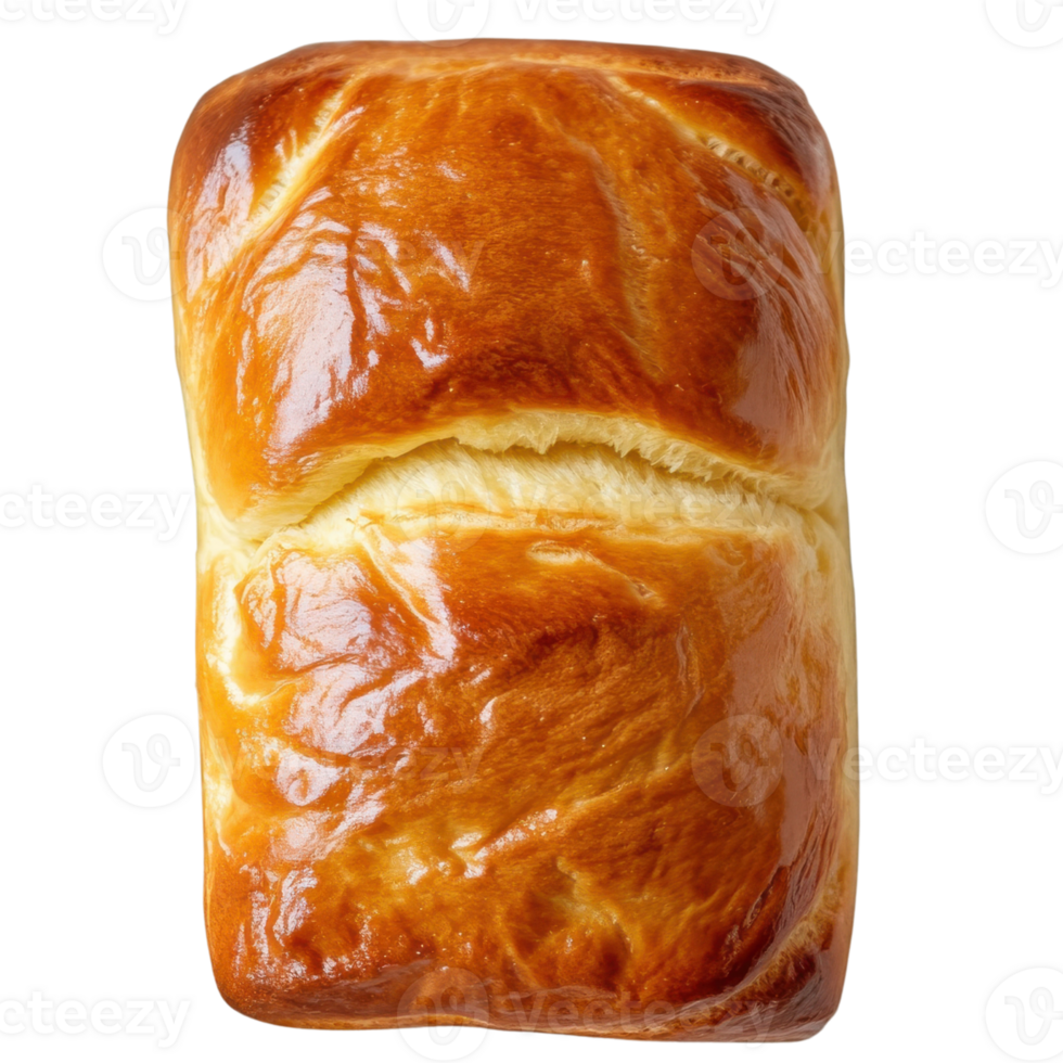 Freshly baked golden bread loaf with soft texture and shiny crust png