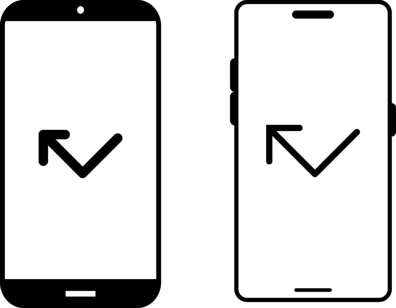 Set of Missed phone call on mobile icon. missed call sign. Modern concept for web banners vector