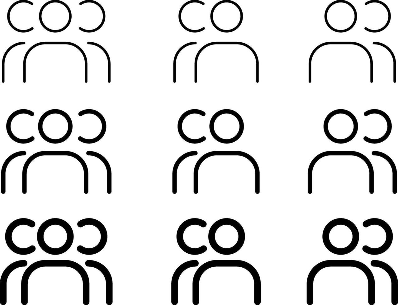 profile group icon set. Profile icons. user icon set. avatar symbol vector