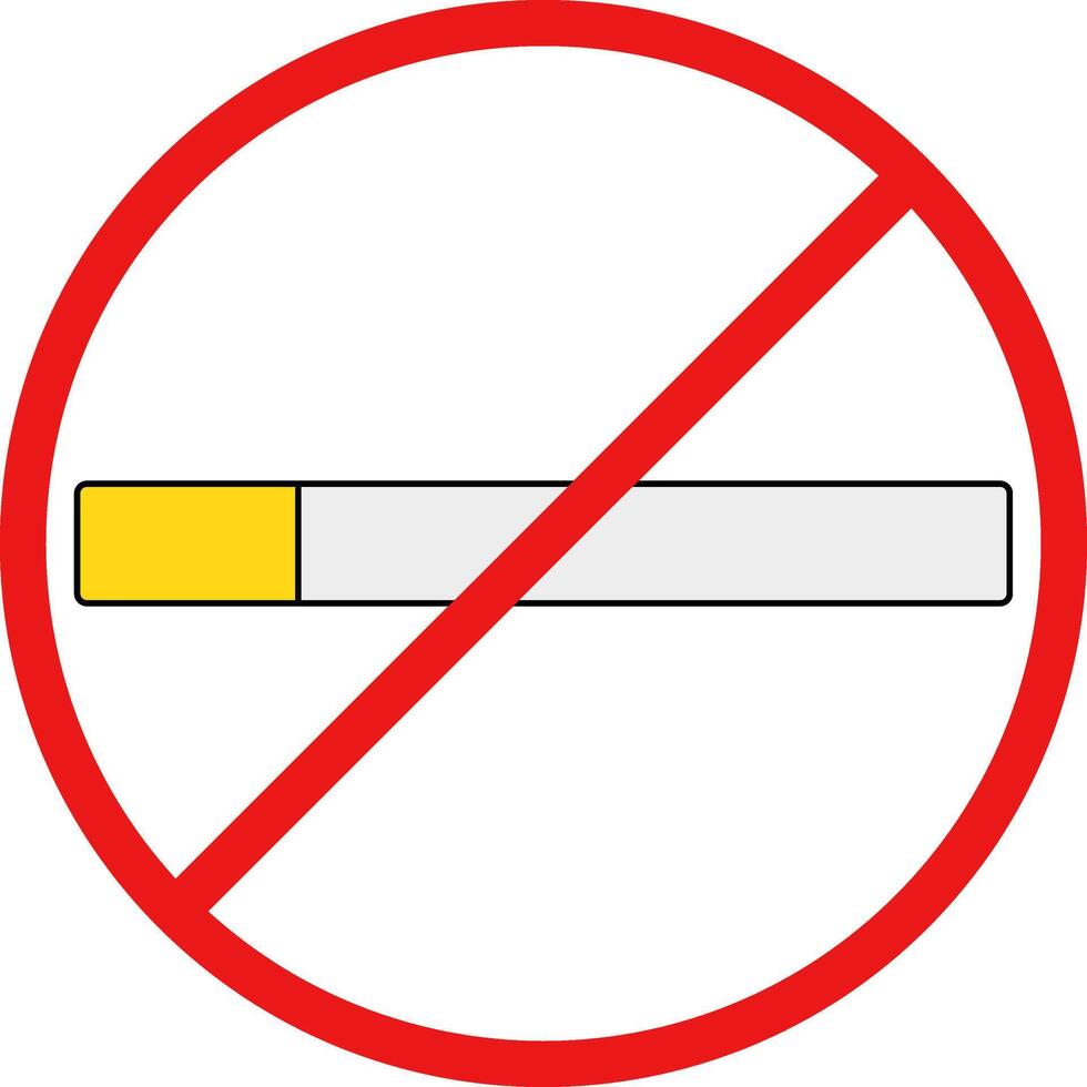 no smoking icon. Cigar, tobacco prohibition logo symbol. smoking prohibition sign vector