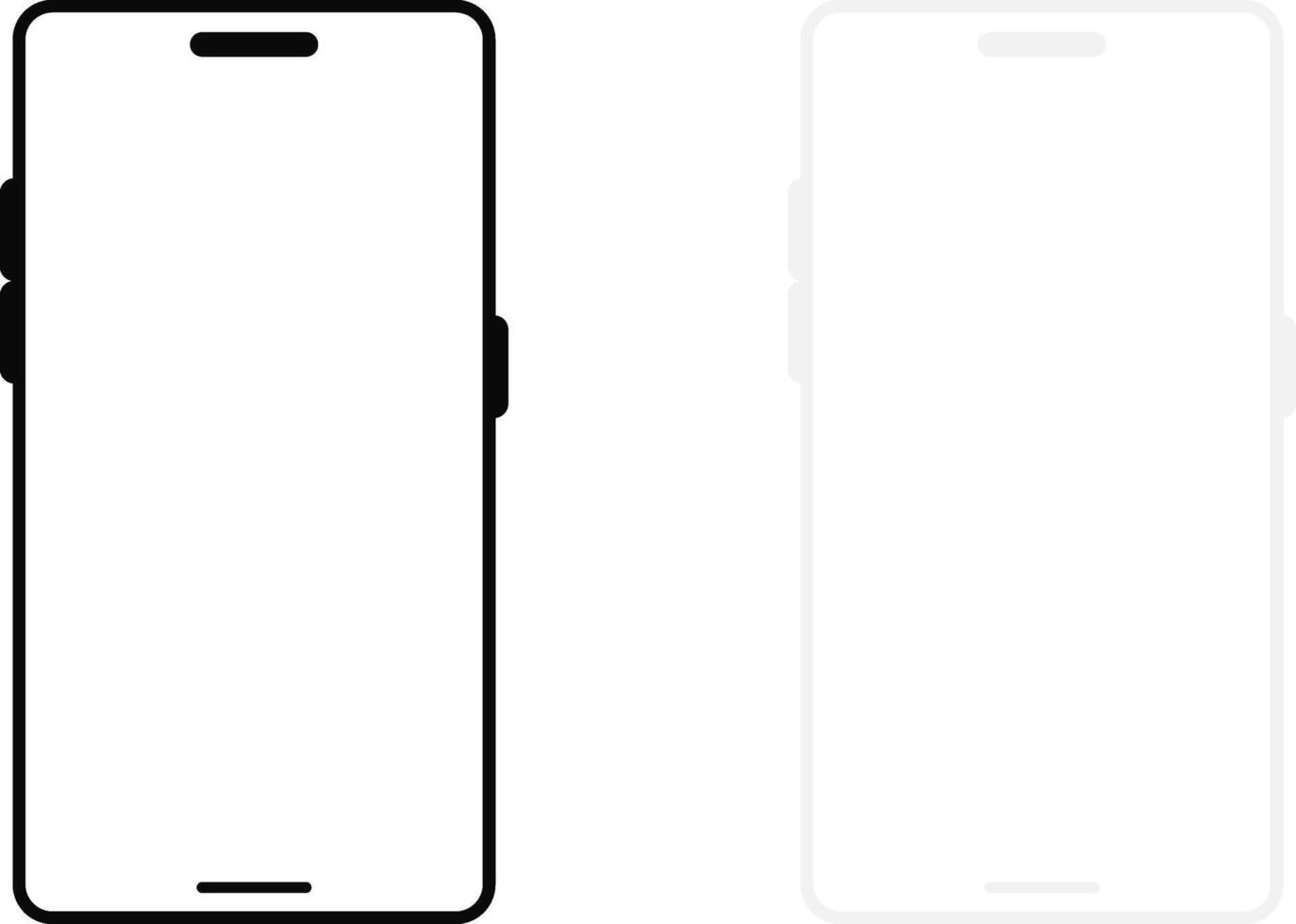 Mobile phone icon set. Cellphone sign symbol. Smartphone sign. Modern black. vector