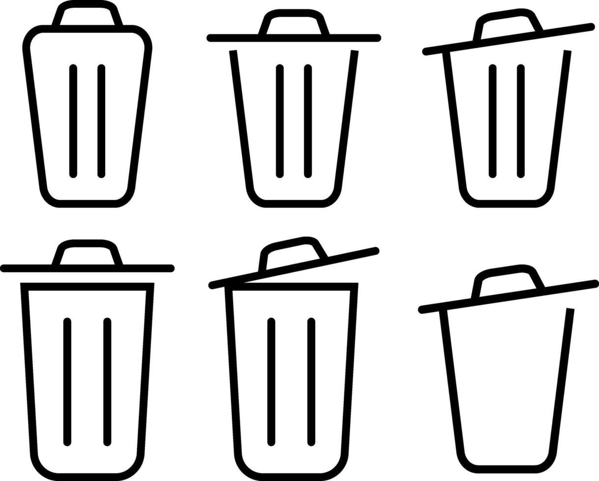 delete sign. Bin icon symbol. recycle bin vector