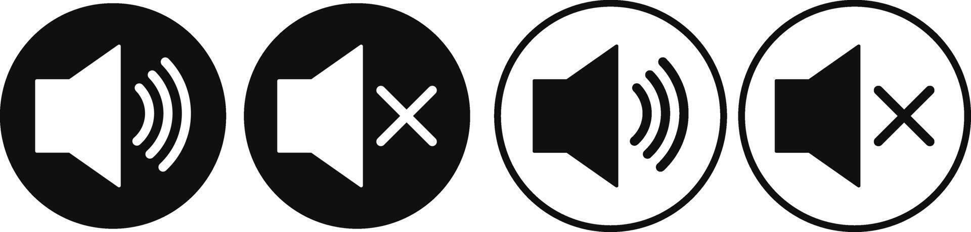 Set of no sound, No speaker icon. Sound Icons. speaker mute icon sign. Volume Off symbol. Silent mode icons vector