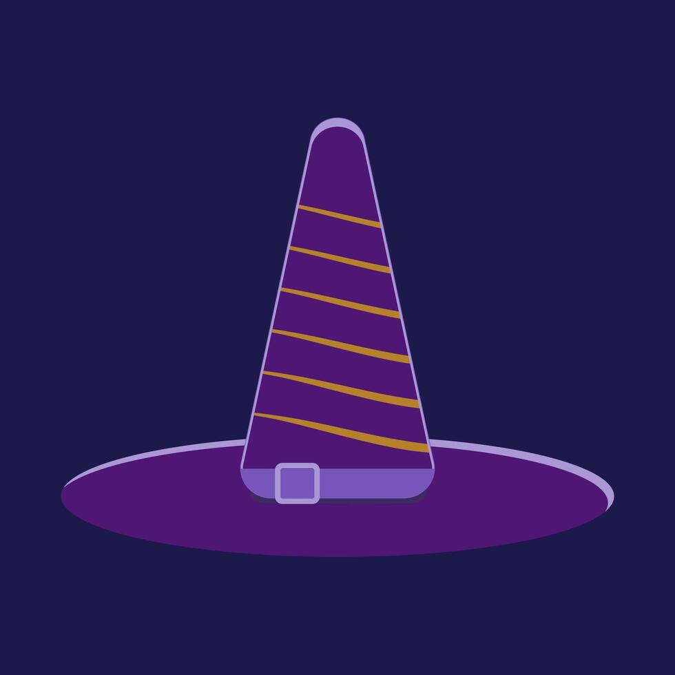 A purple hat with a gold stripe on it vector