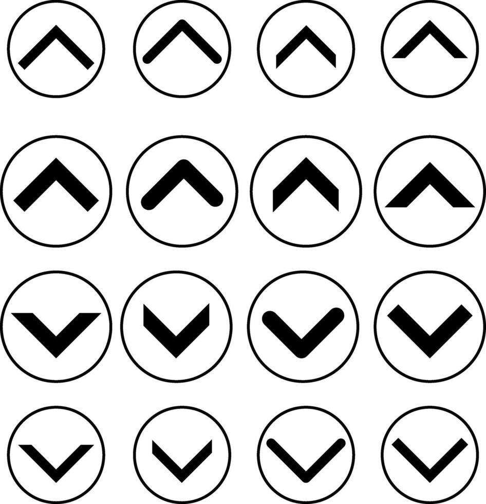 Set of Swipe up-down icon. Exchange symbol. Scroll button symbol vector