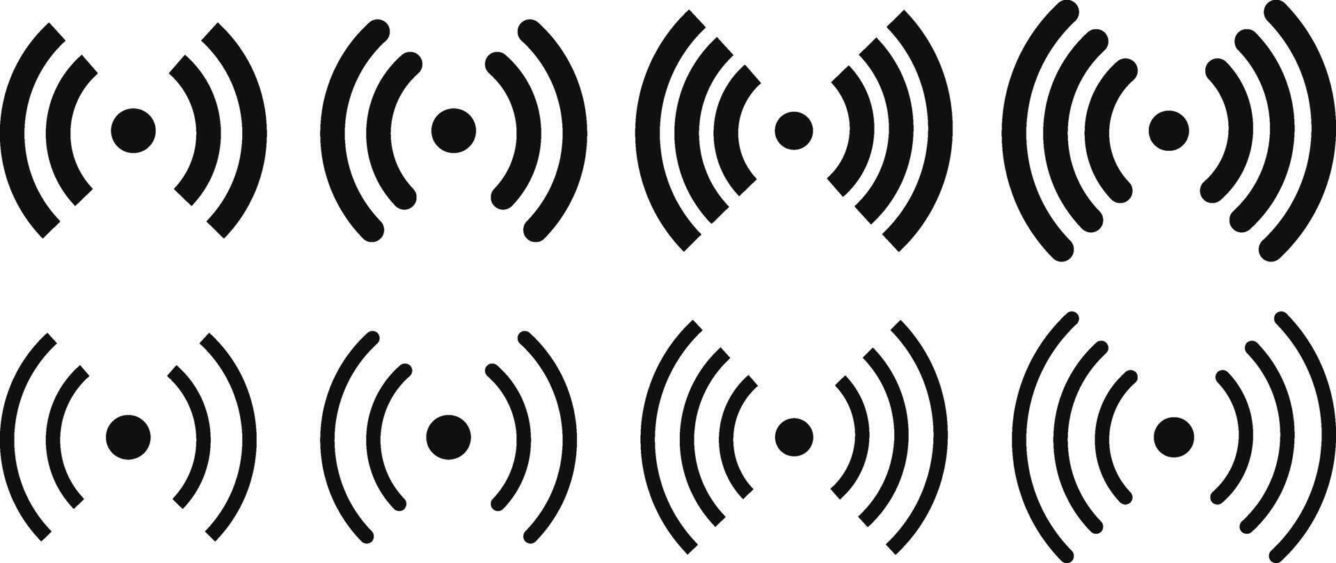 wi-fi signal icon set. wi-fi icon sign for remote internet access. Wireless symbol collection. Internet sign. Wi-fi signal icons vector