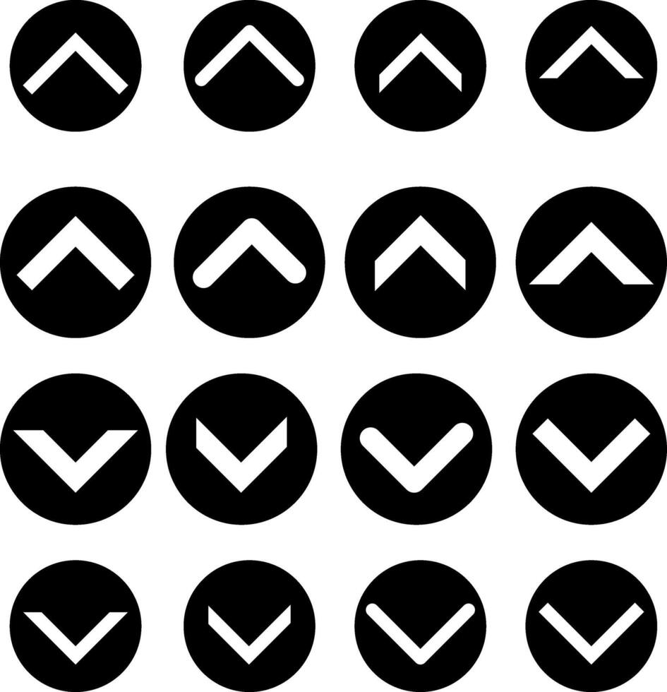 Swipe up-down icon set. Scroll button symbol. up-down sign vector