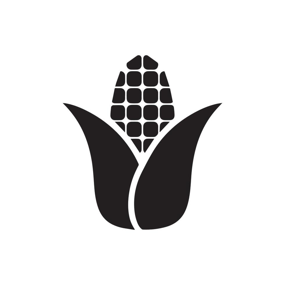 Stylish Corn Silhouette Art Collection vector