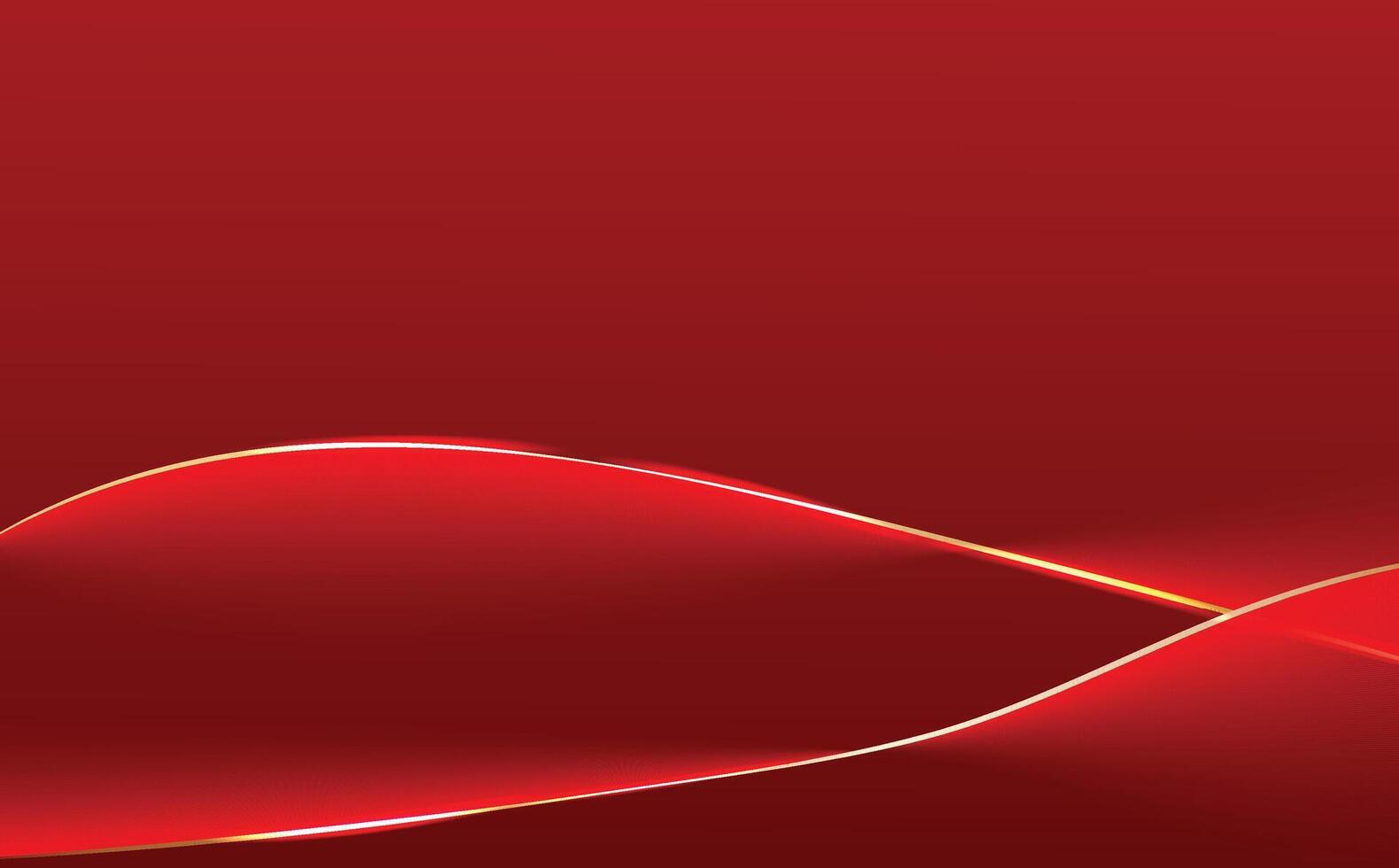 red abstract background with golden line elements modern design vector