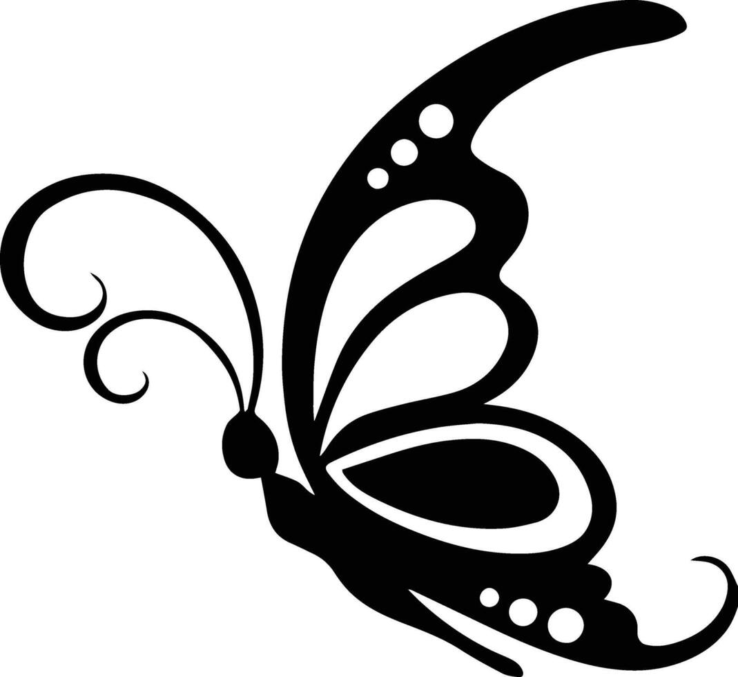 Butterfly silhouette clipart illustration vector