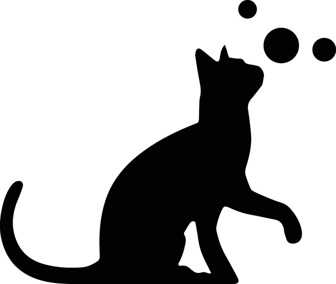 Cat silhouette clipart illustration vector