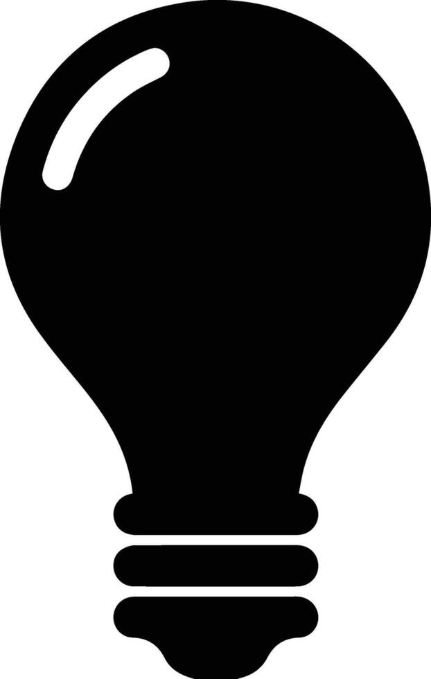Light bulb silhouette clipart illustration vector