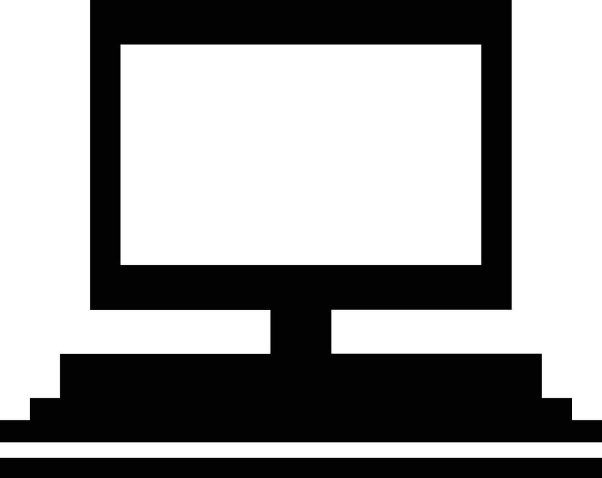 Computer monitor silhouette clipart illustration vector