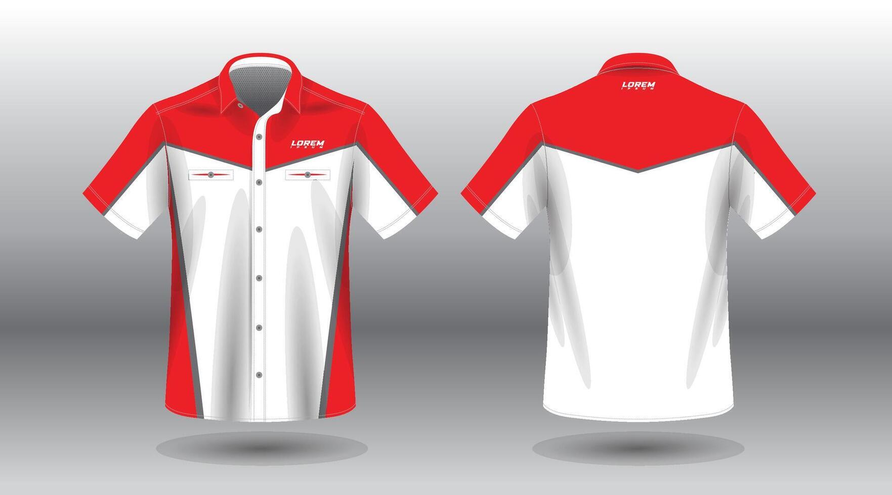 working short sleeve shirt vector