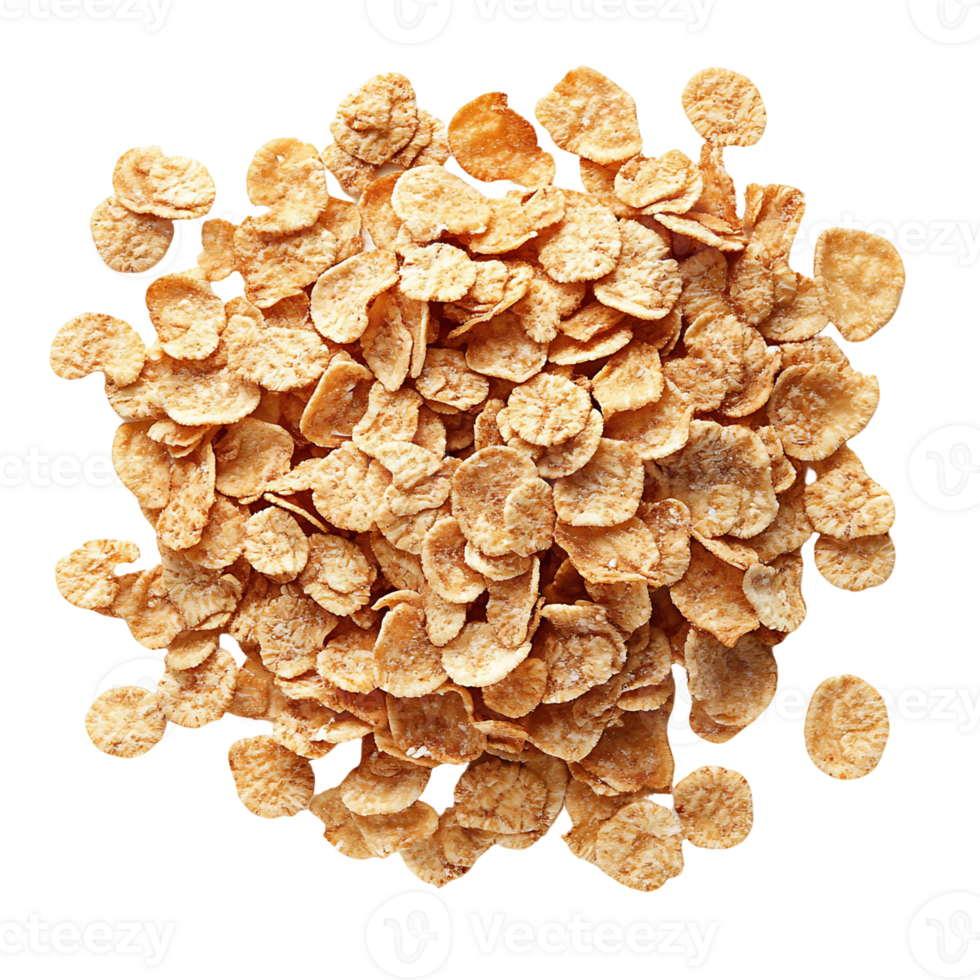 uma fechar-se do uma pilha do dourado cereal flocos png