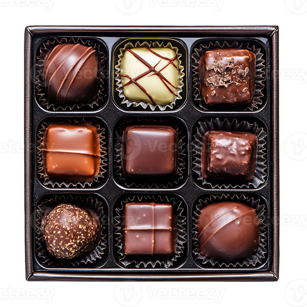 Assortment of Chocolates in a Box png