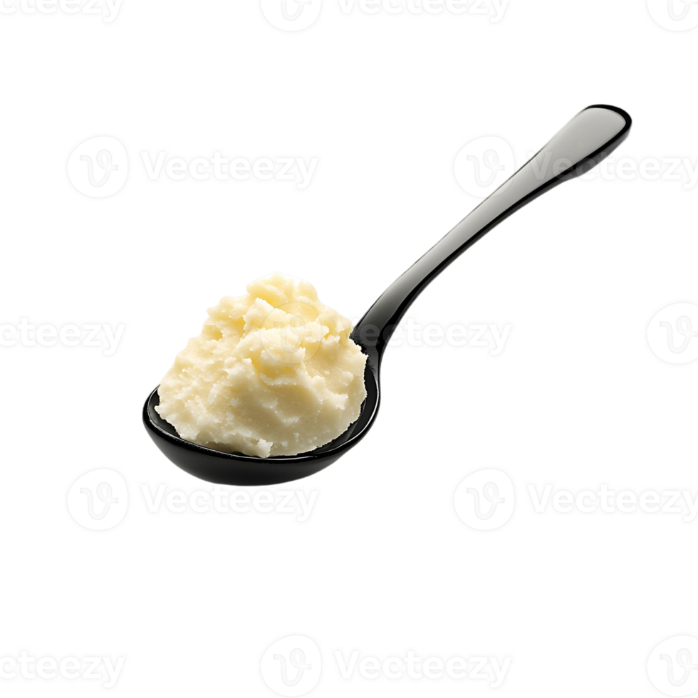 Spoon with shea butter isolated on transparent background png