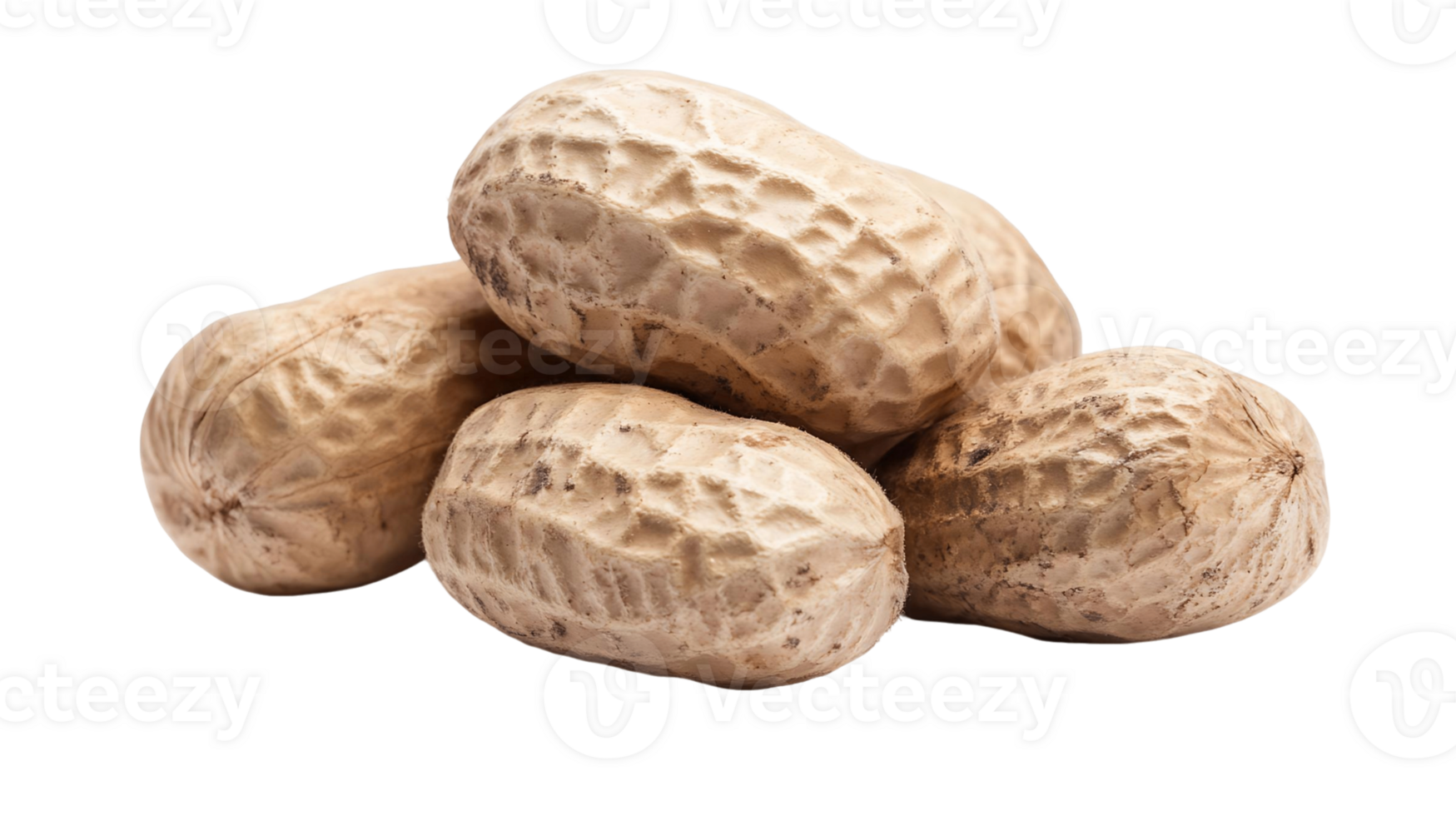 A pile of peanuts isolated on transparent background png