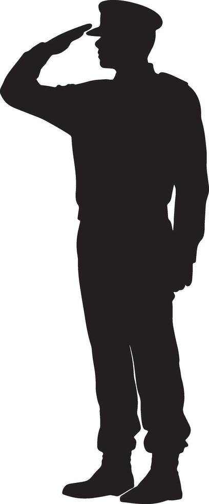 Patriotic Soldier Saluting Design vector