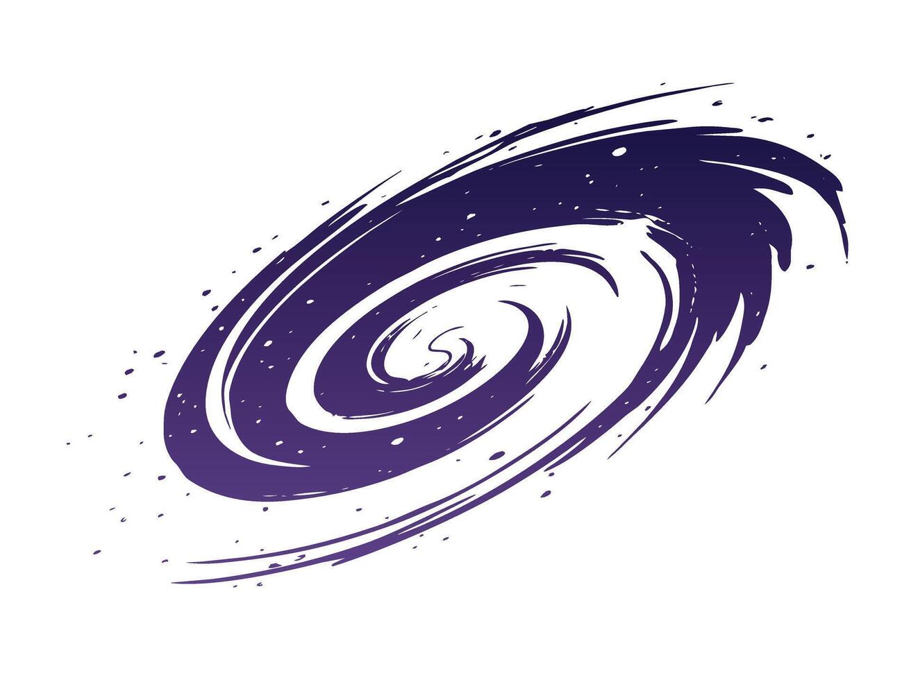 A purple galaxy spinning like a flow of energy into infinity. Amethyst Nebula vector