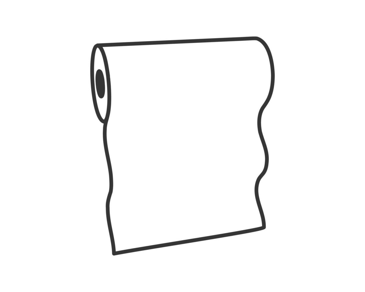 Textile roll icon. Paper tube illustration design for kitchen cleaning towel, carpet, scroll whatman, fabric. vector