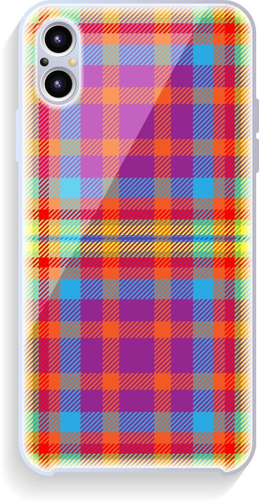 Smartphone cover design mockup. Template geometric pattern for mobile phone back part. Flat design. vector