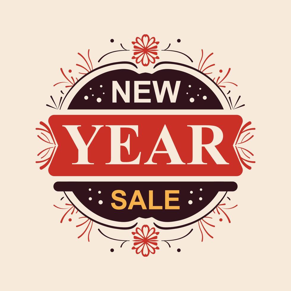 New Year Sale background. vector