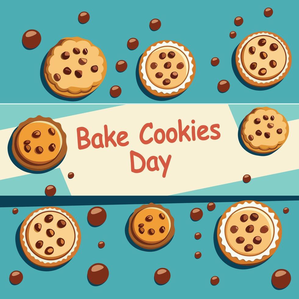 Bake Cookies Day background. vector