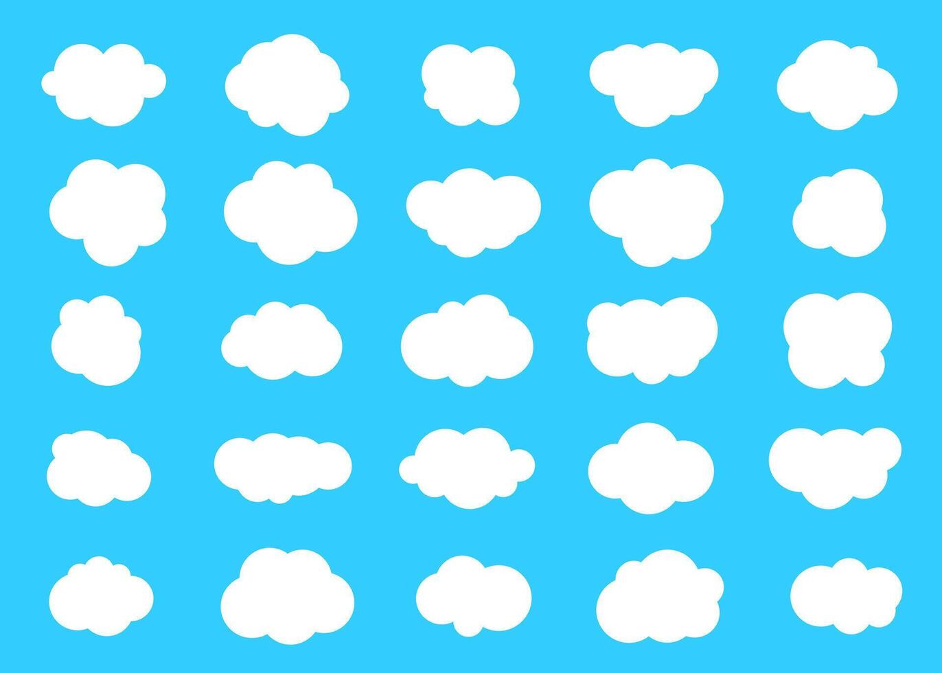 Set of clouds. Cloud icon. illustration. vector